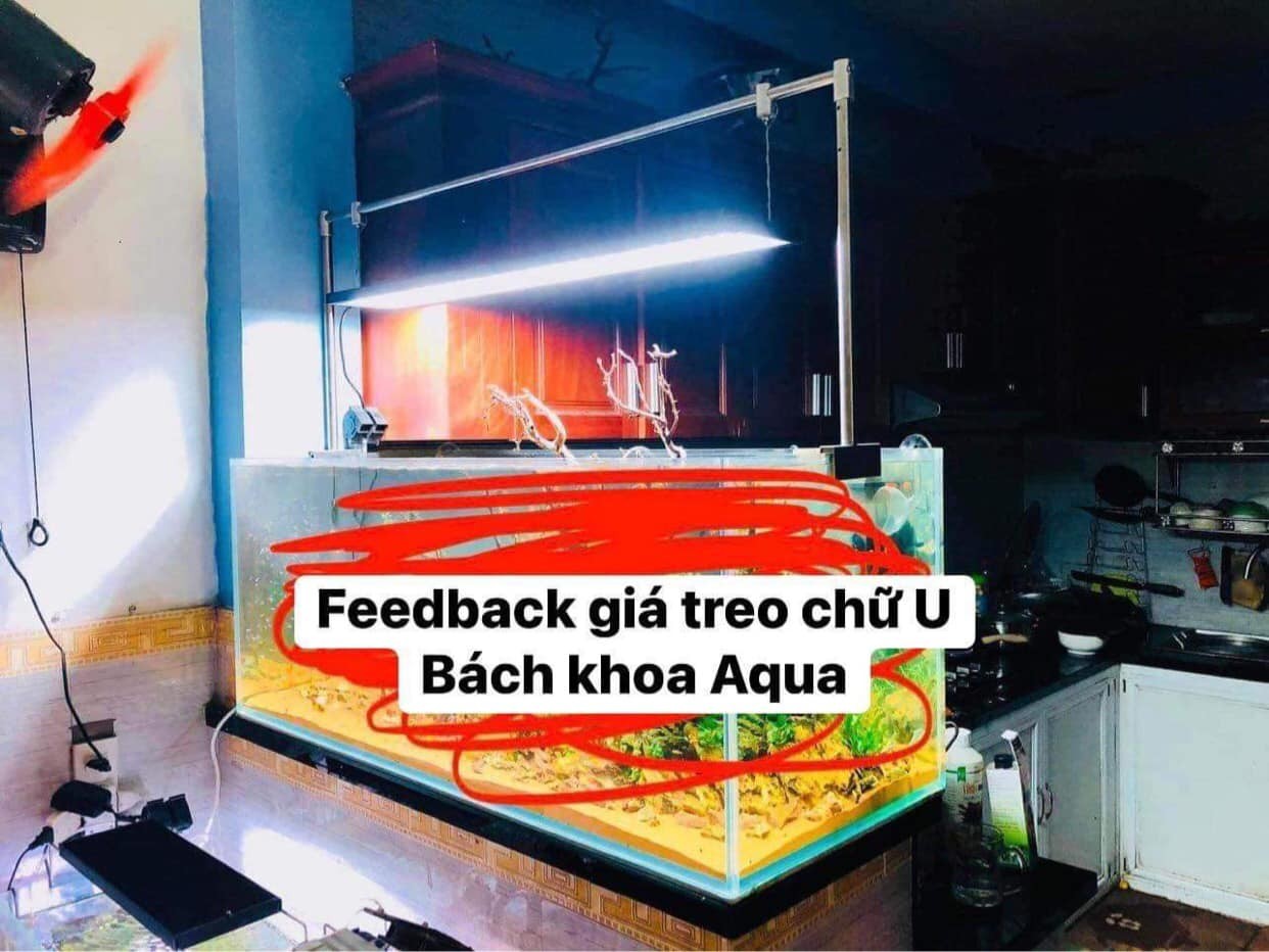 Giá treo đèn Inox chữ L (kẹp sau) và chữ U (kẹp ngang) bể